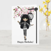 De Kaart van Doll van China van Kawaii (Gele Bloem)