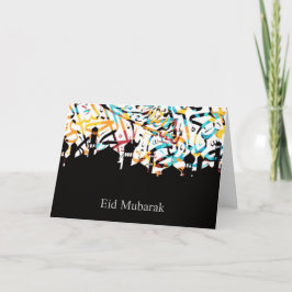 De kaart van Eid van de kalligrafie