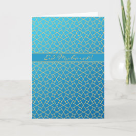 De Kaart van Eid van het blauw en van het