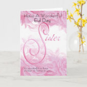 De Kaart van Eid voor Zuster, doorboort Bloemen (Gele Bloem)