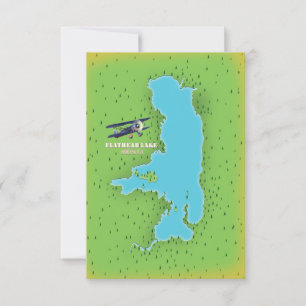 De kaart van Flathead Lake Montana USA is een reis