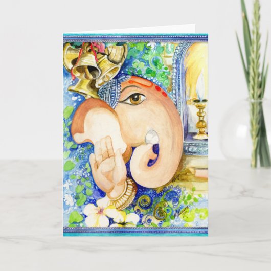 De Kaart van Ganesh Diwali van het geluk (Voorkant)