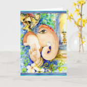 De Kaart van Ganesh Diwali van het geluk (Gele Bloem)