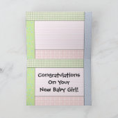 De Kaart van gelukwensen: Het Meisje van het baby (Binnen)