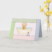 De Kaart van gelukwensen: Het Meisje van het baby (Gele Bloem)