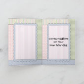 De Kaart van gelukwensen: Het Meisje van het baby (Binnen)