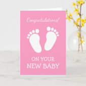 De kaart van gelukwensen voor de nieuwe dochter (Gele Bloem)