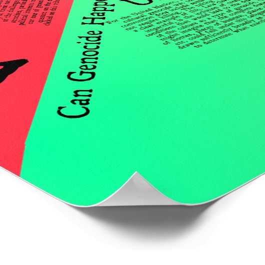 De kaart van genocide poster (Hoek)