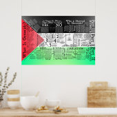 De kaart van genocide poster (Keuken)