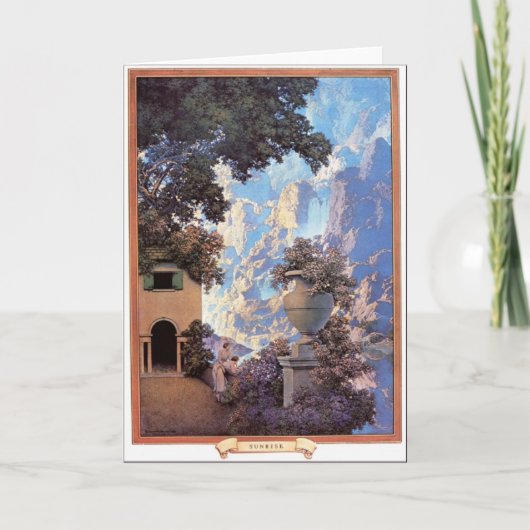 De kaart van Greetin met "Zonsopgang" door (Voorkant)