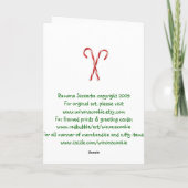 De Kaart van Greetting van de Ballon van Kerstmis (Achterkant)