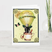 De Kaart van Greetting van de Ballon van Kerstmis (Voorkant)