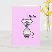 De Kaart van groeten - I Misser You (Gele Bloem)