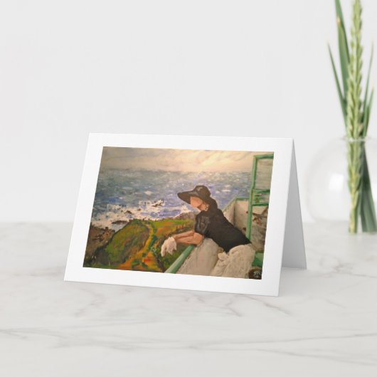 De Kaart van groeten - "op een Balkon" - Burgh (Voorkant)