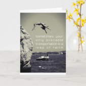 De Kaart van groeten - Sprong van Geloof (Gele Bloem)