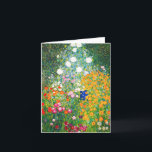 De Kaart van Gustav Klimt Flower Garden Note<br><div class="desc">De notakaart van Gustav Klimt Flower Garden. Olieverfschilderij op canvas vanaf 1907. Voltooid tijdens zijn gouden fase, is de Tuin van de Bloem één van beroemdste het landschapsschilderijen van Klimt. De de zomerkleuren barsten vooruit in dit werk met een mooie mengeling van oranje, rode, paarse, blauwe, roze en witte bloesems....</div>