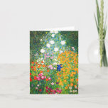 De Kaart van Gustav Klimt Flower Garden Note<br><div class="desc">De notakaart van Gustav Klimt Flower Garden. Olieverfschilderij op canvas vanaf 1907. Voltooid tijdens zijn gouden fase, is de Tuin van de Bloem één van beroemdste het landschapsschilderijen van Klimt. De de zomerkleuren barsten vooruit in dit werk met een mooie mengeling van oranje, rode, paarse, blauwe, roze en witte bloesems....</div>