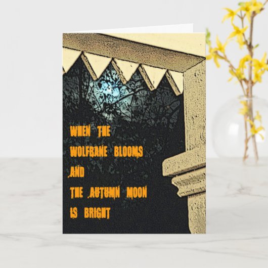 De Kaart van Halloween (Gele Bloem)