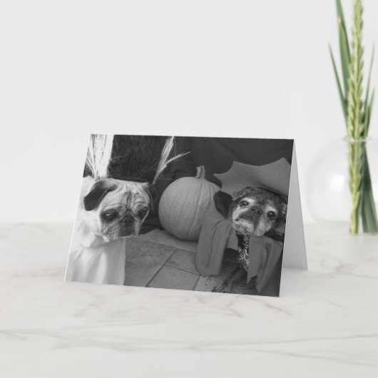 De kaart van Halloween van Bumblesnot: Werktijd op (Voorkant)