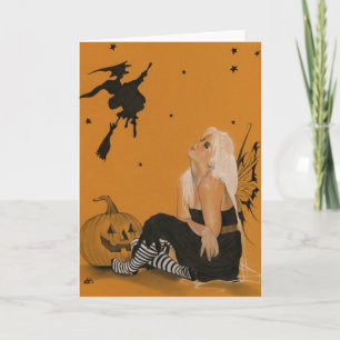 De Kaart van Halloween van de Heks van de fee