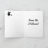 De Kaart van Halloween van de Heks van Parijs (Binnen)