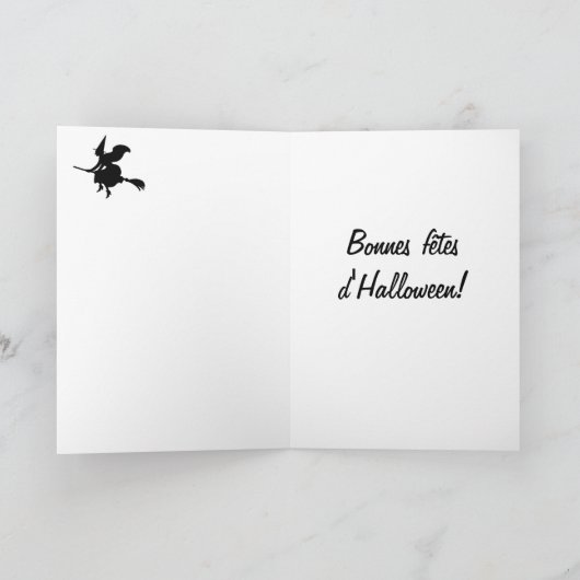 De Kaart van Halloween van de Heks van Parijs (Binnen)
