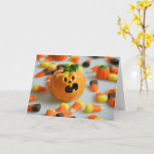 De Kaart van Halloween van de pompoen (Gele Bloem)
