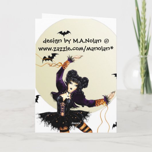 De Kaart van Halloween van de Prinses van de (Achterkant)