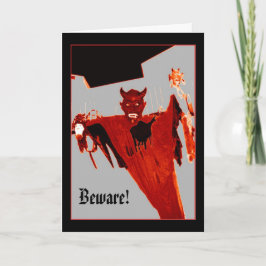 De Kaart van Halloween van de "toenemende Duivel"