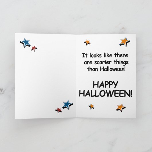 De Kaart van Halloween van de troef - Er is enger (Binnen)