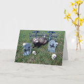 De Kaart van Halloween van het fret (Gele Bloem)