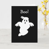 De Kaart van Halloween van het spook (Gele Bloem)