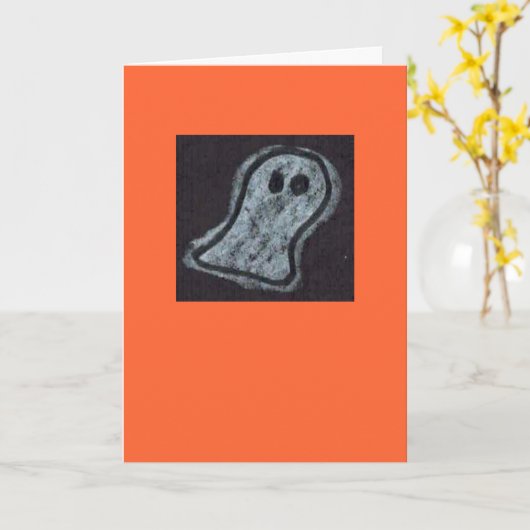 De Kaart van Halloween van het Spook van Helen (Gele Bloem)