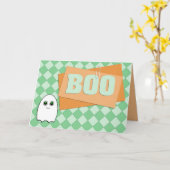 De Kaart van Halloween van het Spook van het (Gele Bloem)