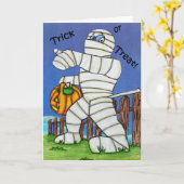 De Kaart van Halloween van het Trick or treat van (Gele Bloem)