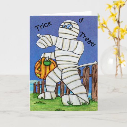 De Kaart van Halloween van het Trick or treat van (Gele Bloem)