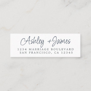 De Kaart van het Adres van de terugkeer met RSVP D Mini Visitekaartje