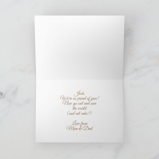 De Kaart van het Afstuderen van het Pet van felici (Binnen)