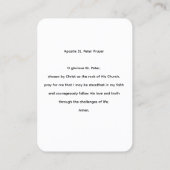 De Kaart van het apostelgebed van Petrus Visitekaartje (Achterkant)