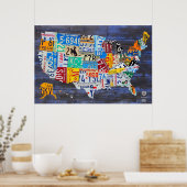 De Kaart van het Bord van de vergunning van de Ver Poster (Keuken)