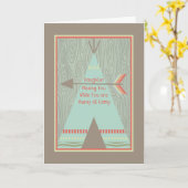 De Kaart van het Camp van de zomer aan Dochter met (Gele Bloem)