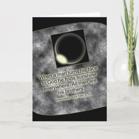 De Kaart van het Citaat van Baha'i (Voorkant)