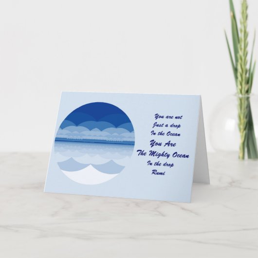 De Kaart van het Citaat van Rumi. Oceaan (Voorkant)
