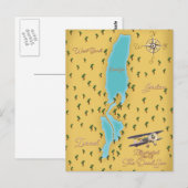 De  kaart van het Dode Zee (Voorkant / Achterkant)