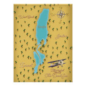 De  kaart van het Dode Zee Perfect Poster (Voorkant)