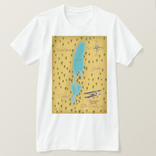 De  kaart van het Dode Zee T-shirt