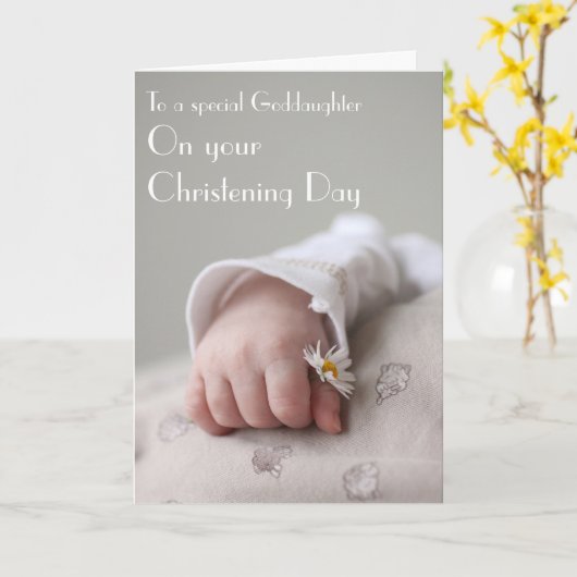 De kaart van het doopsel van Godparent aan (Gele Bloem)