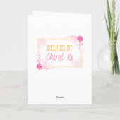 De kaart van het doopsel van Peetouders aan (Achterkant)