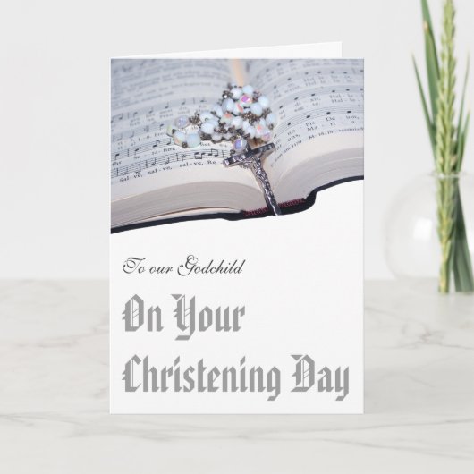 De kaart van het doopsel van Peetouders aan (Voorkant)