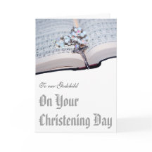 De kaart van het doopsel van Peetouders aan